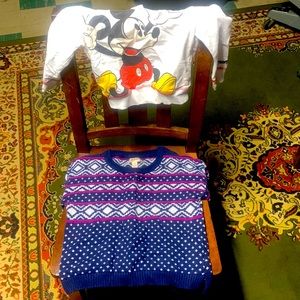 XXS MICKEY MOUSE /And medium sweater bundle